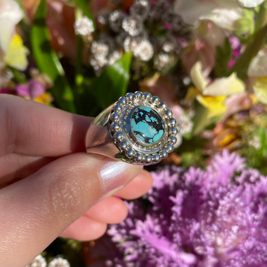 Rare Tibetan Turquoise Signet Ring