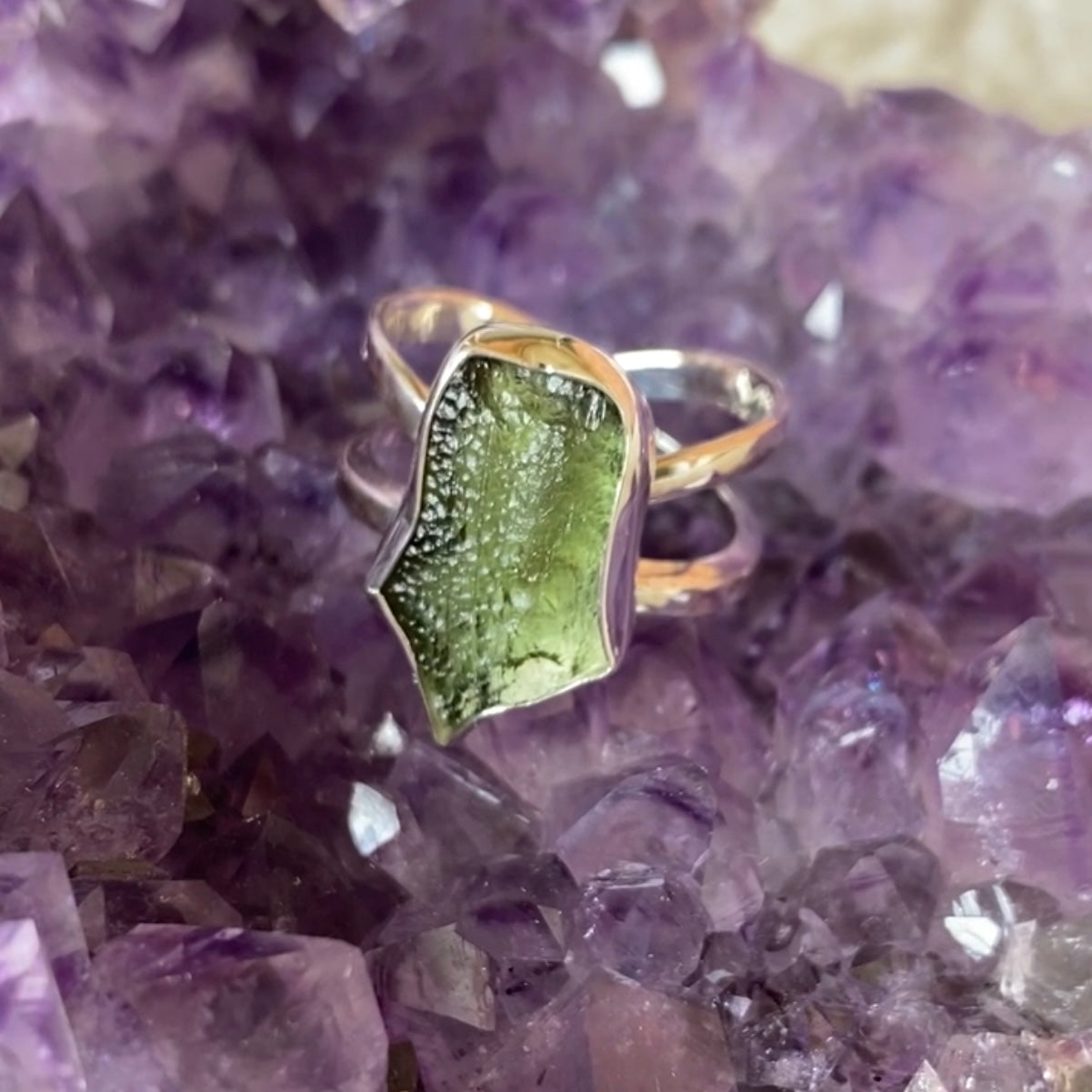 Magical Moldavite Ring
