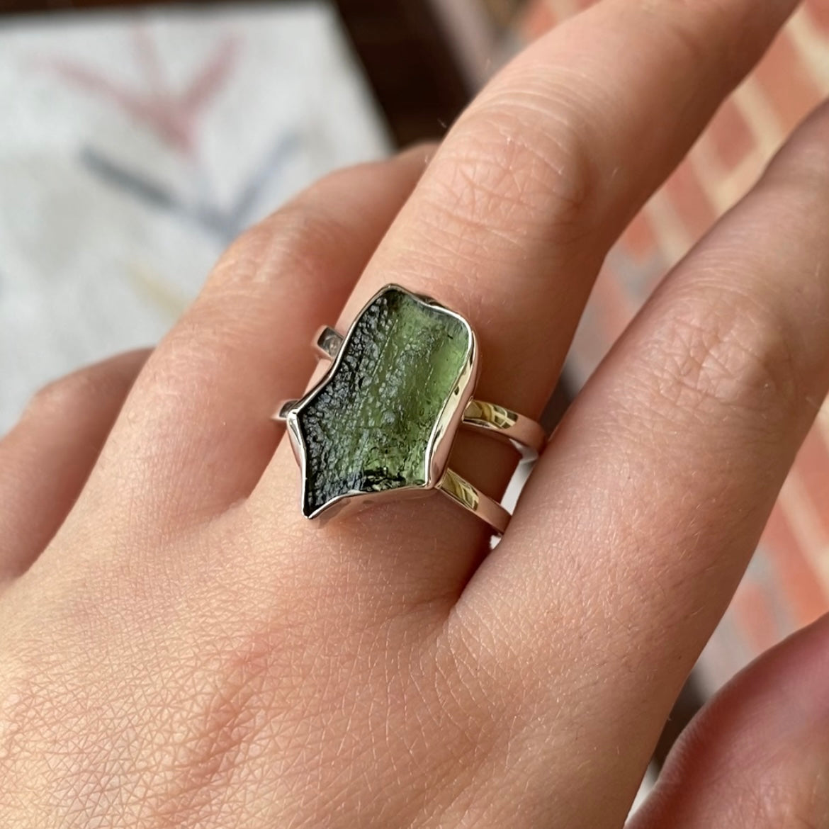 Magical Moldavite Ring