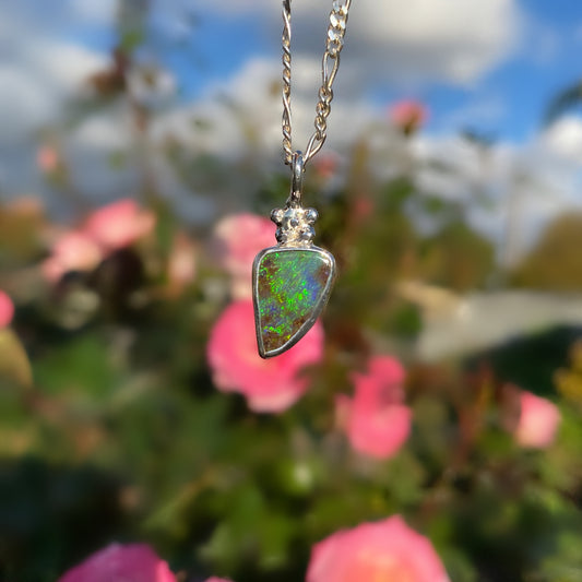 Forest Fairy Charm Opal Necklace