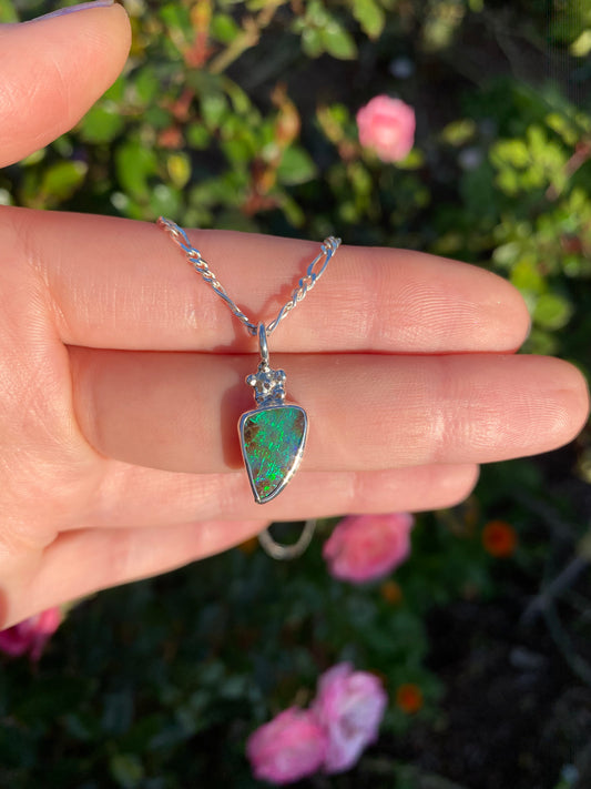 Forest Fairy Charm Opal Necklace
