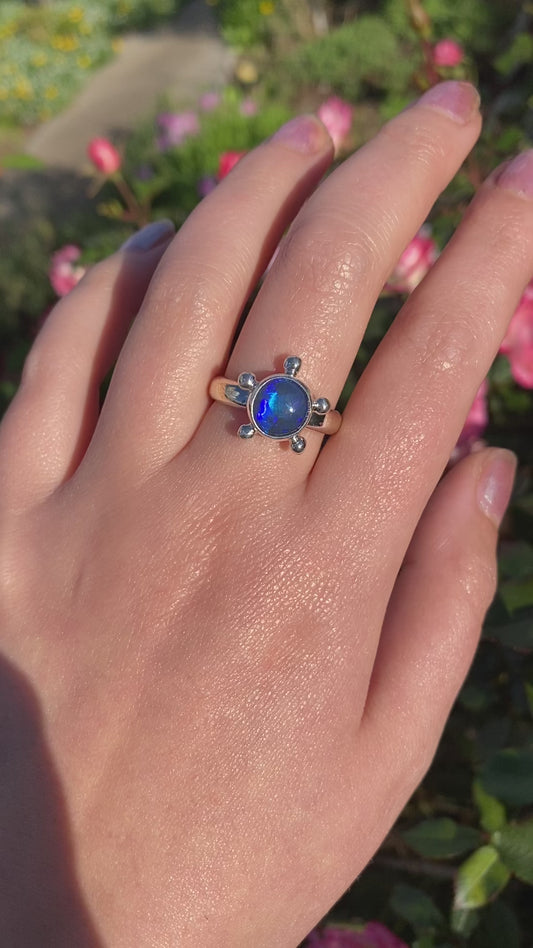 Twilight Turtle Opal Ring