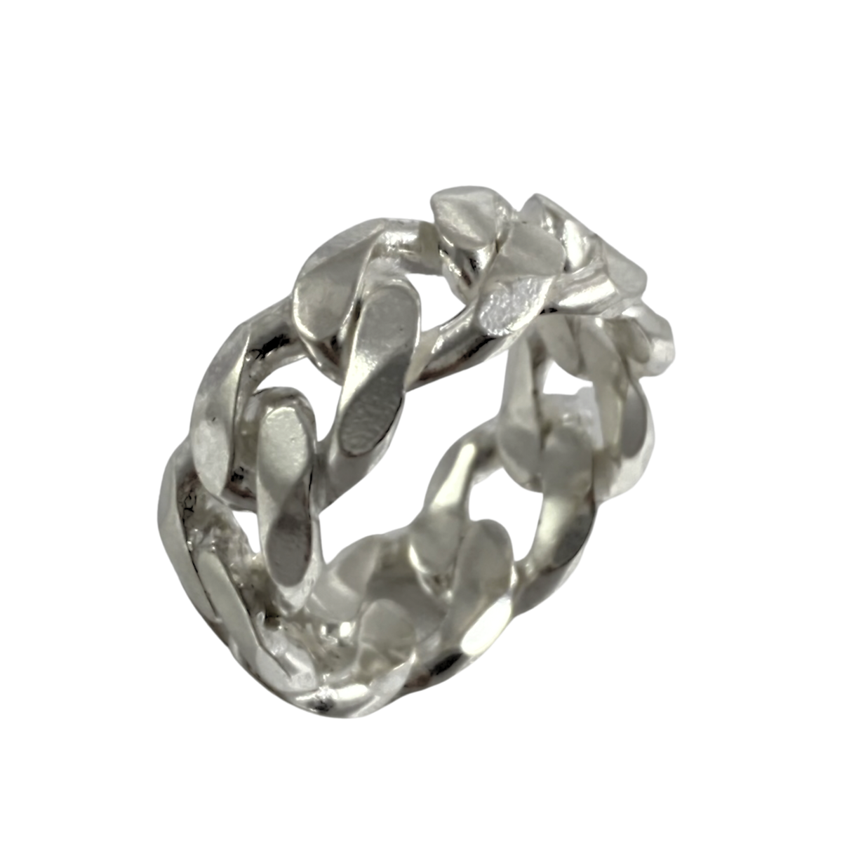 Linked Together Thick Chain Ring
