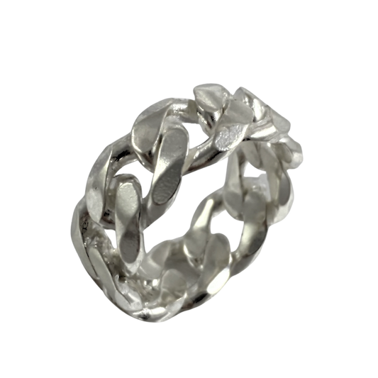 Linked Together Thick Chain Ring