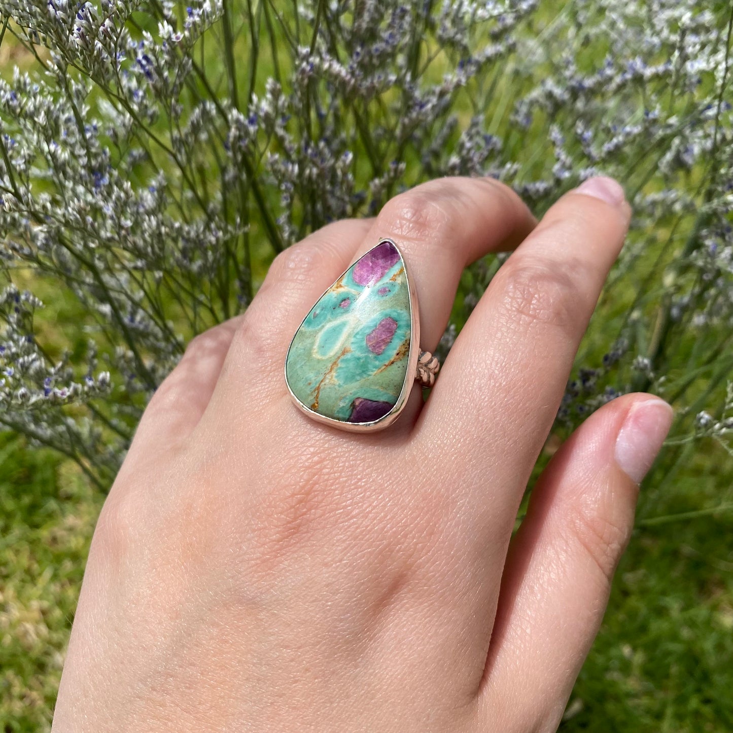 Ruby in Fuchsite Statement Ring